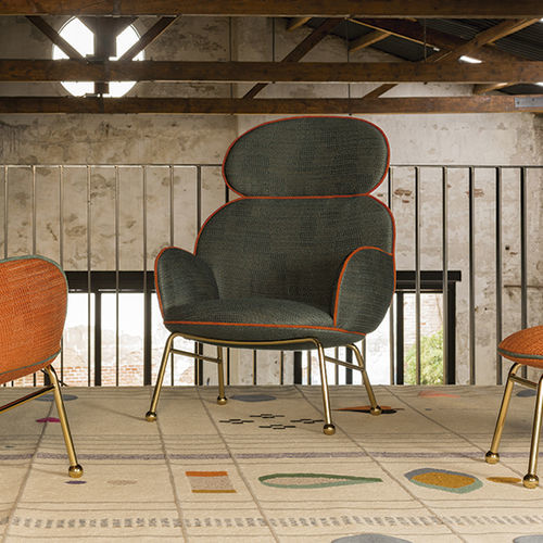 Fauteuil contemporain - Round - Lagranja Collection - en tissu / en cuir / en fer