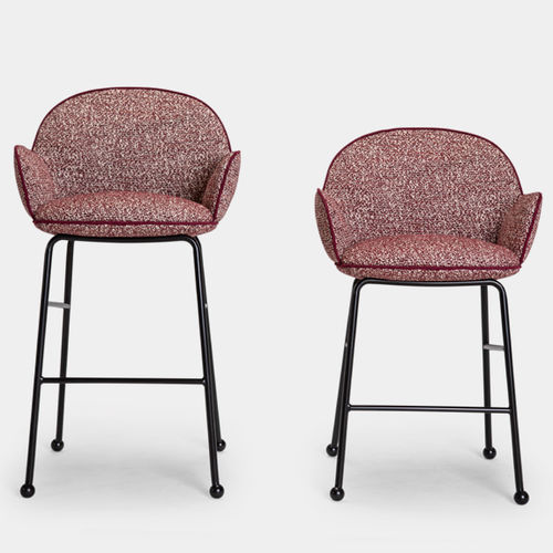 Chaise de bar contemporaine - Round - Lagranja Collection - d'intérieur / en tissu / en cuir