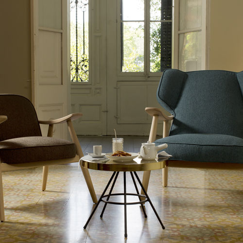 Table basse contemporaine - Basic - Lagranja Collection - en chêne / en laiton / en fer