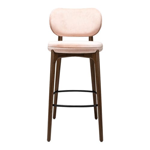 Chaise de bar contemporaine - Pebble HS - Satelliet Originals - d'intérieur / en tissu / en bois