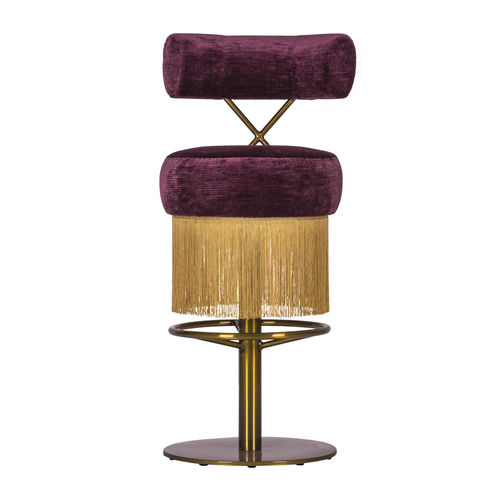 Chaise de bar Art Déco - ReUnited HS - Satelliet Originals - d'intérieur / en velours / en acier