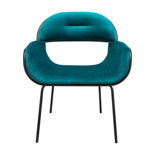 Chaise contemporaine - Fioli LAC - Satelliet Originals - d'intérieur / en tissu / avec piètement en acier