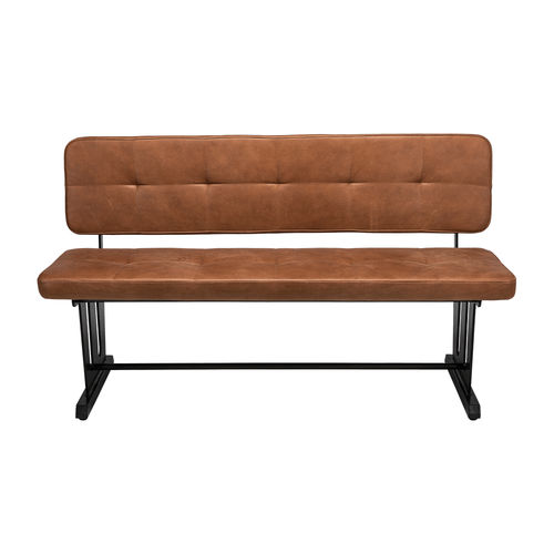 Banc contemporain - Sterling B - Satelliet Originals - en tissu / en cuir / en acier