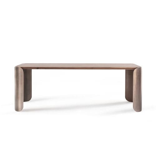 Table à manger contemporaine - CLYPEUS  - Rivethel Guild srl - en chêne / en noyer américain / avec piètement en acier