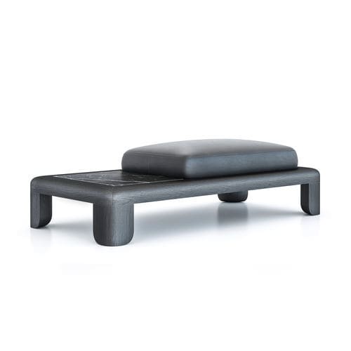 Banquette contemporaine - QUARTAM  - Rivethel Guild srl - en tissu / avec piètement en chêne / avec piètement en noyer américain