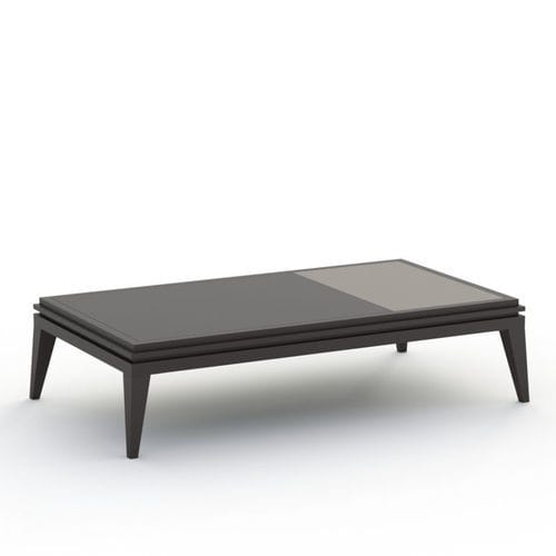 Table basse contemporaine - OULU - Kico srl - en verre laqué / en chêne / en noyer