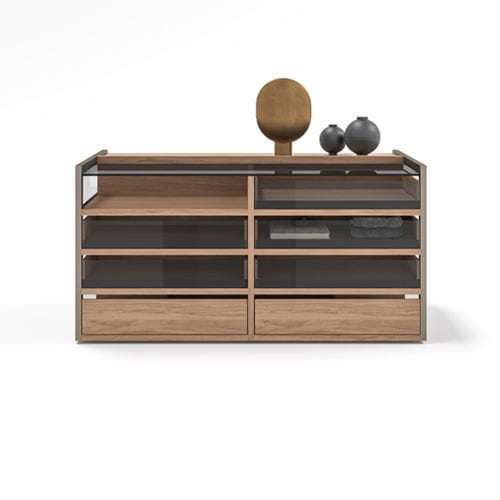 Meuble de rangement de sol - CAPRI ISLAND - Kico srl - contemporain / en noyer / en bois laqué