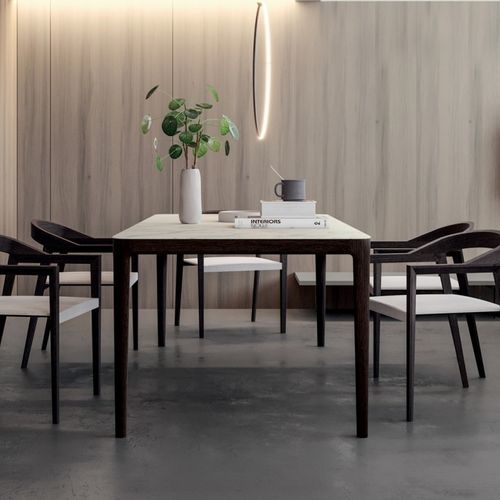 Table contemporaine - AFFIOR - Kico srl - en frêne / en chêne blanc / en pierre frittée