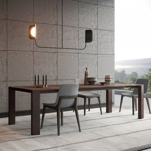Table contemporaine - GOLD - Kico srl - en noyer / en placage de bois / avec piètement en bois massif
