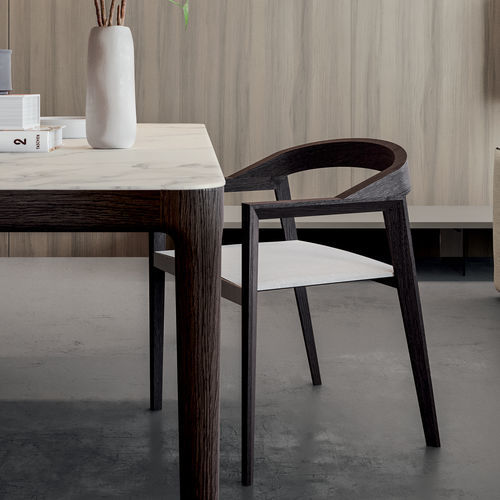 Chaise contemporaine - WOODY - Kico srl - d'intérieur / en tissu / en cuir