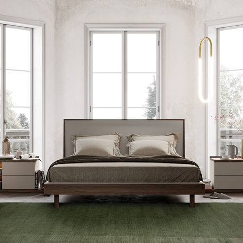 Lit double - MAYA - Kico srl - contemporain / avec tête de lit tapissée / Fabriqué en Italie
