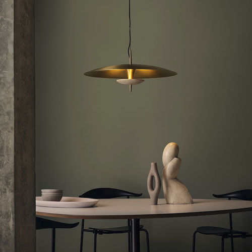 Suspension - LUNA  - J. Adams & Co. - en laiton / en marbre / en pierre naturelle
