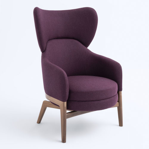 Fauteuil contemporain - MACARON - Piaval srl - en tissu / en bois massif / en hêtre