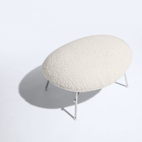 Pouf contemporain - CLOCHE - Piaval srl - en tissu / en hêtre / en métal