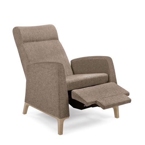 Fauteuil relax contemporain - MAMY - Piaval srl - en tissu / en hêtre / en noyer