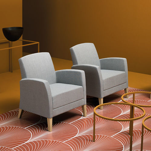 Fauteuil contemporain - FANDANGO - Piaval srl - en tissu / en hêtre / écolabel FSC