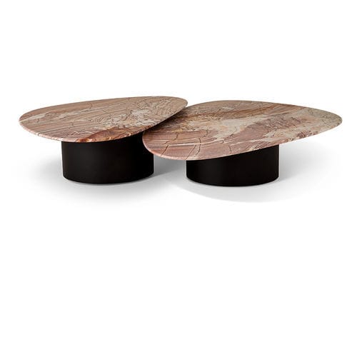 Table basse contemporaine - canarias - IBTW In Between Outodoor Importaçãoe Exportação ltd - en quartzite / avec piètement en aluminium / piètement central