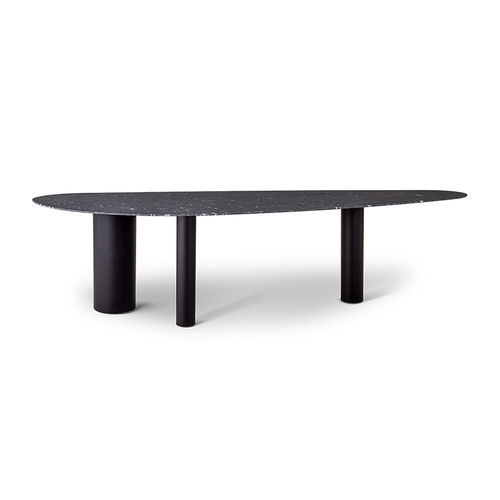 Table à manger contemporaine - canárias - IBTW In Between Outodoor Importaçãoe Exportação ltd - en granite / avec piètement en aluminium / 3 pieds