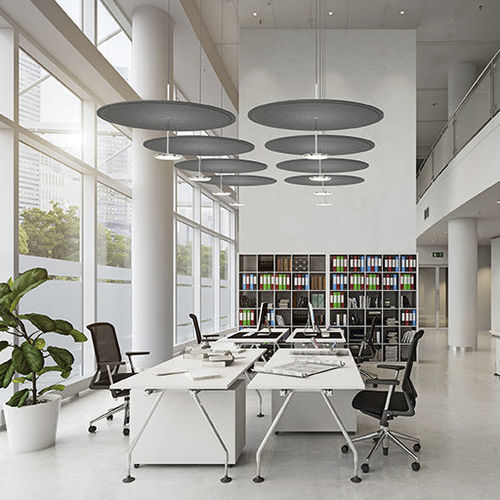 Lampe acoustique - SKY SOUND - Pablo Designs - suspension / en aluminium poli / en PET