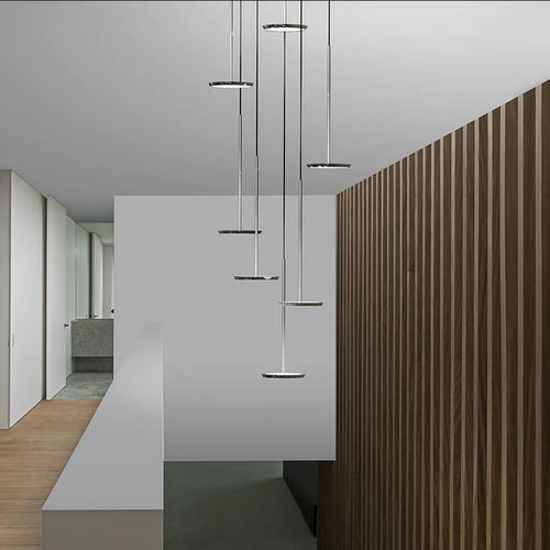 Lustre contemporain - SKY SOLO - Pablo Designs - en aluminium / 5 ampoules / 3 ampoules