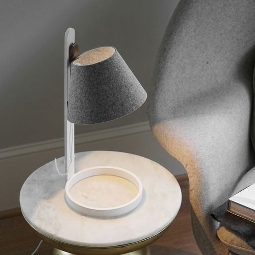 Lampe de table - LANA - Pablo Designs - en acier / en laine / en ABS