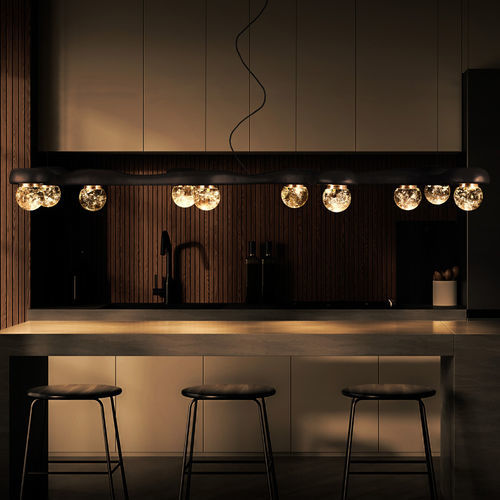 Suspension - TEN - Opoggio Srl - en laiton / bois / design organique