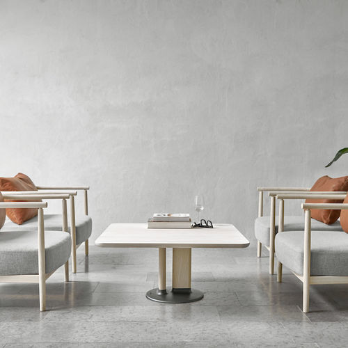 Table basse contemporaine - STAM  - Gemla Fabrikers AB - en frêne / avec piètement en fonte / avec piètement en frêne