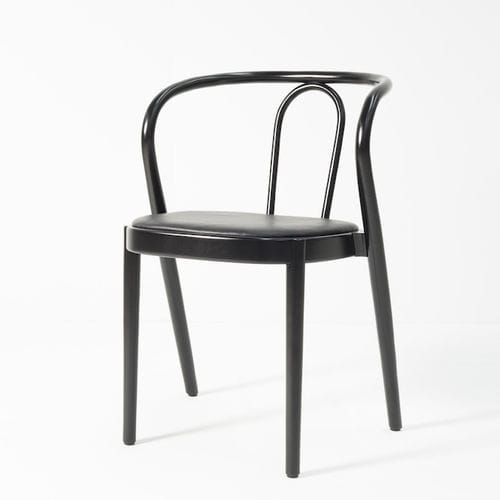 Chaise contemporaine - ROTUNDA - Gemla Fabrikers AB - d'intérieur / en cuir / avec piètement en frêne