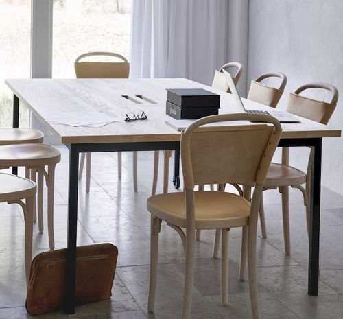 Table contemporaine - STILLA ASH - Gemla Fabrikers AB - en frêne / avec piètement en acier / rectangulaire