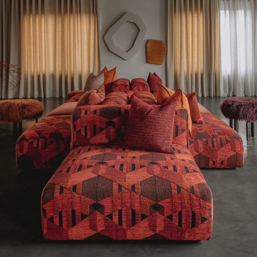 Canapé modulable - Boston - Evolution 21 - Karine Bonjean bv - d'angle / contemporain / en tissu