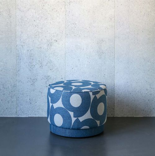 Pouf contemporain - Sun Lux - Evolution 21 - Karine Bonjean bv - en tissu / en PES / rond