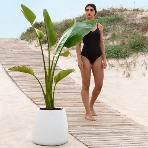 Jardinière en polyéthylène - GOBI 1 - Diabla - ronde / 100% recyclable / contemporaine