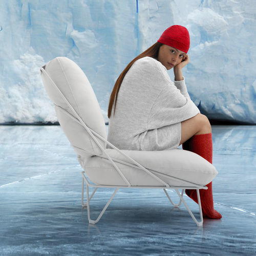 Fauteuil contemporain - VALENTINA UP - Diabla - en tissu / en acier à revêtement par poudre / avec revêtement amovible