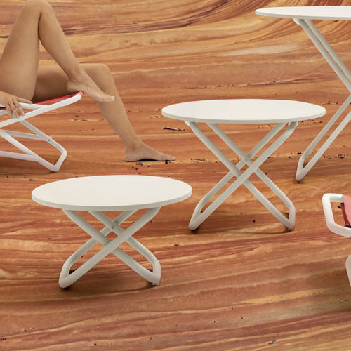 Table basse contemporaine - TRIP  - Diabla - en aluminium thermolaqué / avec piètement en aluminium / ronde