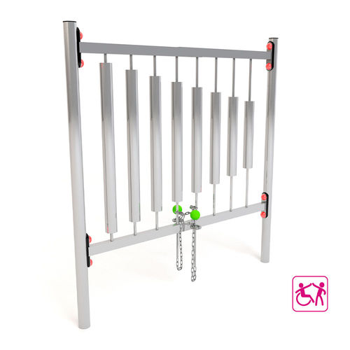 Structure de jeu musicale - XYLOPHONE   - mobipark - pour aire de jeux / en acier inox / pour personnes à mobilité réduite