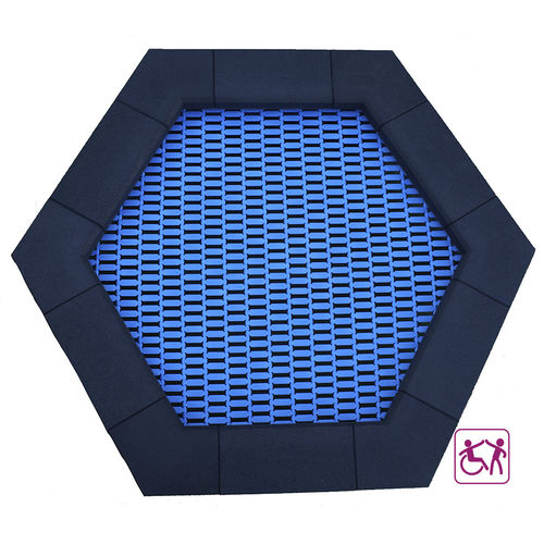 Trampoline pour aire de jeux - M, HEXAGONAL    - mobipark - hexagonal / d'extérieur
