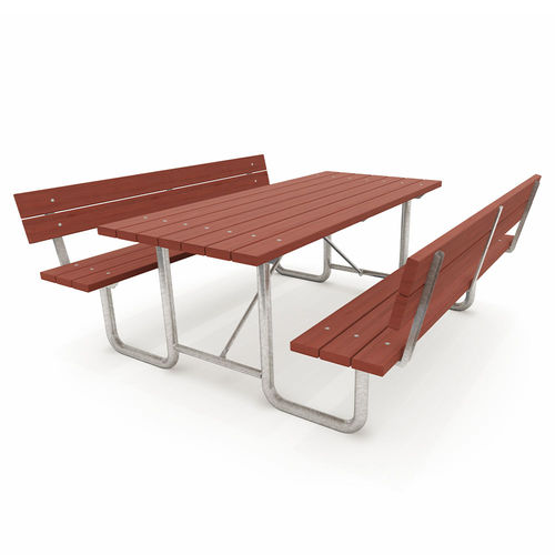 Table de pique-nique contemporaine - CIUDAD  - mobipark - WPC / avec piètement en acier galvanisé / rectangulaire