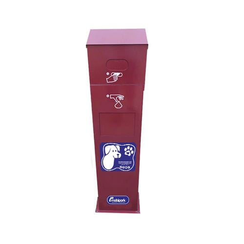 Distributeur de sacs pour excréments canins au sol - ZON02H - mobipark - pour espace public / en acier inoxydable / en acier