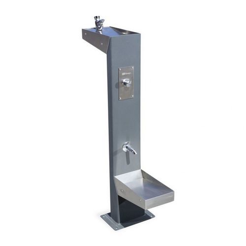 Fontaine à eau pour personnes à mobilité réduite - FUE05HP - mobipark - pour chiens / d'extérieur / en acier
