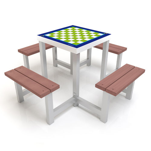 Table d'échecs d'extérieur - JOC-98A-MT  - mobipark - contemporaine / pour aire de jeux / en composite bois