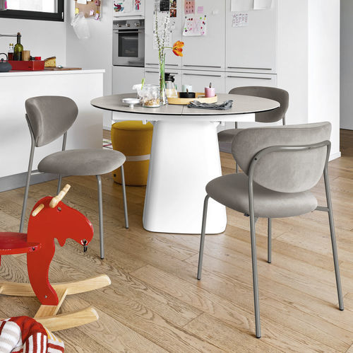 Chaise contemporaine - COZY - Connubia - d'extérieur / en tissu / en simili cuir