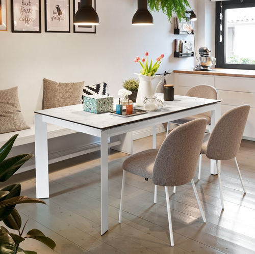 Table contemporaine - BARON - Connubia - en verre trempé / en stratifié / en céramique