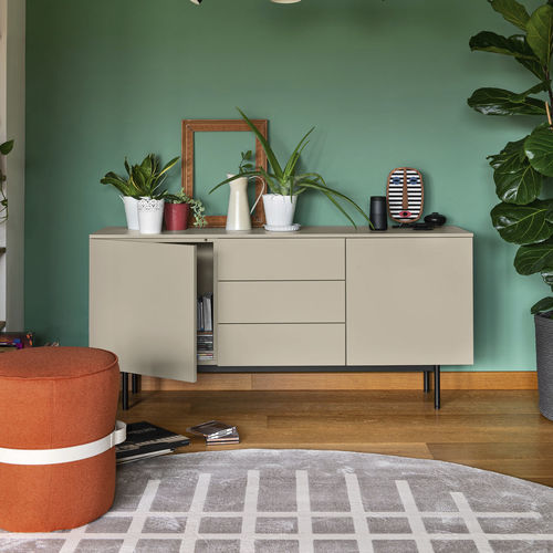 Buffet contemporain - MADE - Connubia - en bois laqué / en métal / en mélaminé