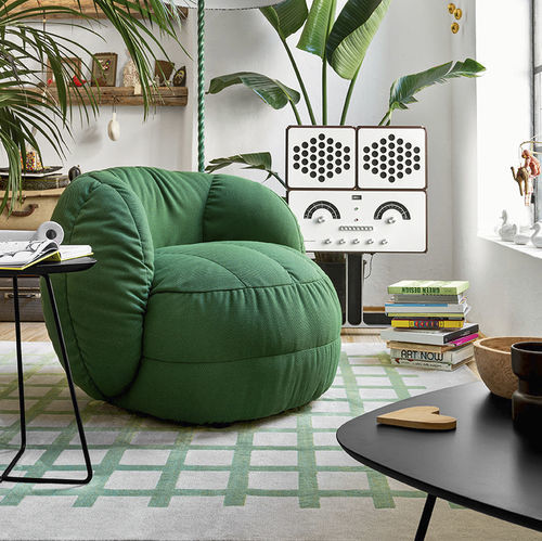 Fauteuil contemporain - REEF - Connubia - en tissu / en bois / écologique