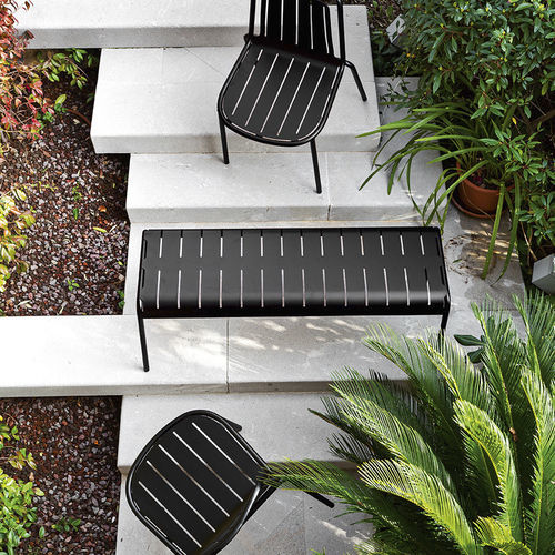 Banc de jardin contemporain - EASY - Connubia - en métal / sans dossier / sans accoudoirs