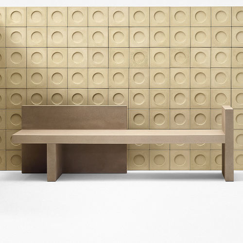 Banc contemporain - DUCALE - CIMENTO - en béton / avec dossier / avec accoudoirs