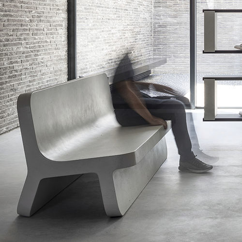 Banc contemporain - TORCELLO - CIMENTO - en béton / avec dossier / sans accoudoirs