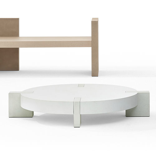 Table basse contemporaine - DUCALE - CIMENTO - en béton / avec piètement en béton / rectangulaire