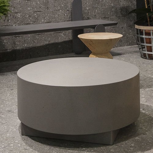 Table basse contemporaine - TRONCHETTO - CIMENTO - en béton / avec piètement en béton / ronde