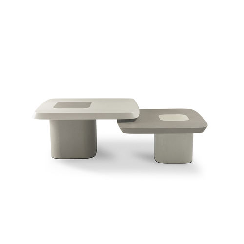 Table basse contemporaine - VIGNOLE - CIMENTO - en béton / avec piètement en béton / rectangulaire